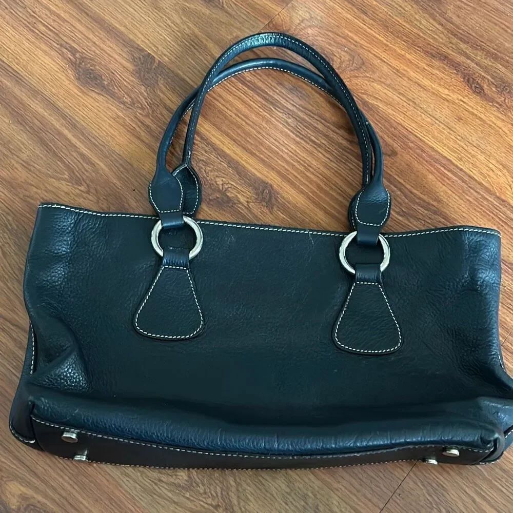 Claudia Firenze dark navy small tote bag shoulder bag